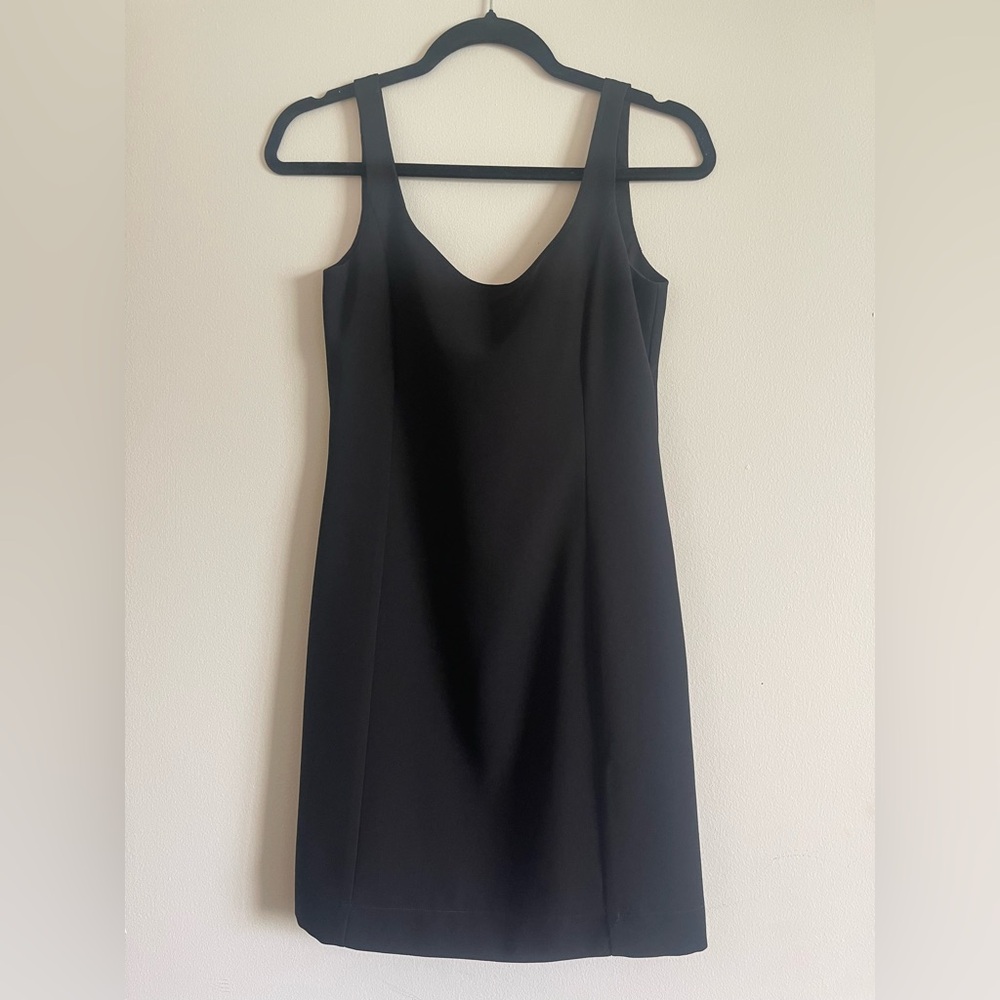 MARELLA Black Square Neck Mini Dress, Sleeveless, LBD
